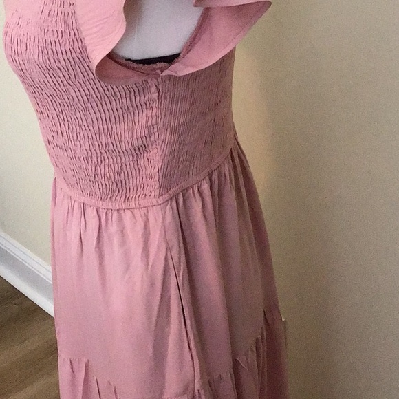 Zesica women maxi summer dress with tags size m side pockets color mauve - Picture 3 of 6